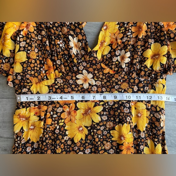 Retro Boho Mi Ami Francesca’s Whimsygoth Floral Maxi Dress M | fairy core - Picture 10 of 13